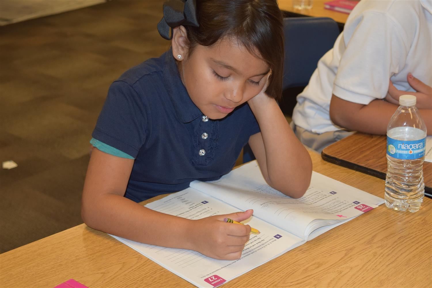 girl studying